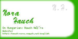 nora hauch business card